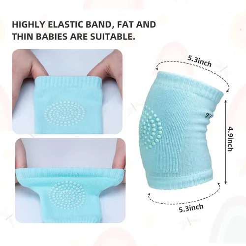Vista 4 de Baby Crawling Pads Anti Slip Knee Pads Baby Knee Protectors Toddler Leg Warmer Safety Walking Kneepads - Rodilleras para Bebe