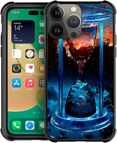 Vista 46 de CARLOCA Funda compatible con iPhone 15, increíble patrón de luz espacial nebulosa para niñas y niños, ultra protección, a prueba de golpes