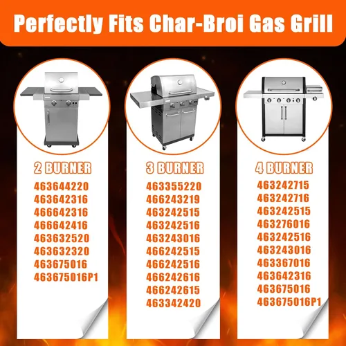 Vista 3 de Uniflasy Piezas de repuesto para Char-Broil Commercial 463644220 463642316 466642316 466642416 463675016 parrilla de gas de 2 quemadores, tubo