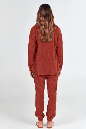 Vista 2 de PRETTYGARDEN Womens 2 Piece Long Sleeve Corduroy High Waist Tracksuit