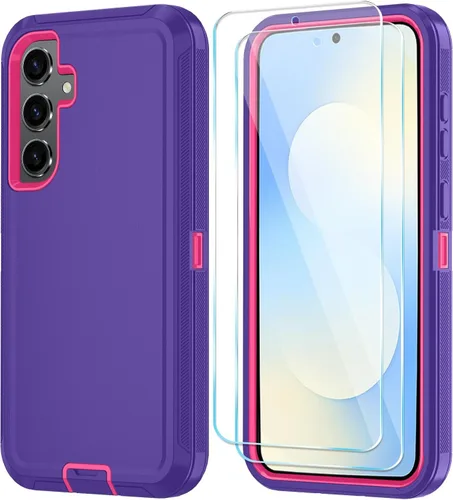 Vista 26 de ONOLA Funda para teléfono Samsung Galaxy S24 FE con protector de pantalla HD, funda para teléfono de servicio pesado resistente a golpes y caídas