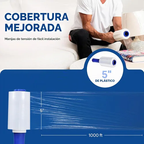 Vista 4 de International Plastics Co. - Envoltura elástica de 5 pulgadas con mango