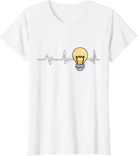 Vista 17 de Bombilla Heartbeat bombilla regalo bombilla bombilla camiseta Negro