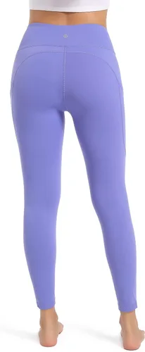Vista 4 de SP3LOPS Pantalones de yoga con bolsillos para mujer, cintura alta, control de abdomen, leggings suaves para yoga, entrenamiento, pantalones