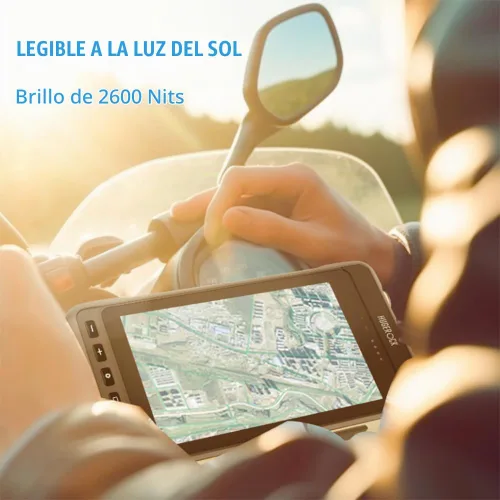 Vista 6 de HUGEROCK X70 Tablet Android resistente 7 pulgadas - 2600nits Tableta GPS de alto brillo para navegación de motocicleta, impermeable a prueba