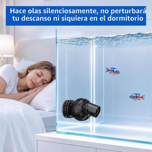 Vista 6 de Bomba de Circulación de Acuario de 1050 GPH Generador de Olas Cabezal de Potencia con Montaje Magnético Succión Azul