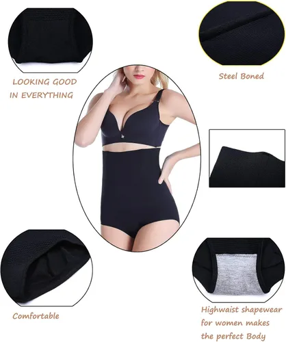 Vista 5 de Bragas de entrenamiento de cintura para mujer, moldeador de abdomen, moldeador de cuerpo, faja moldeadora de cintura alta, levantador de glúteos