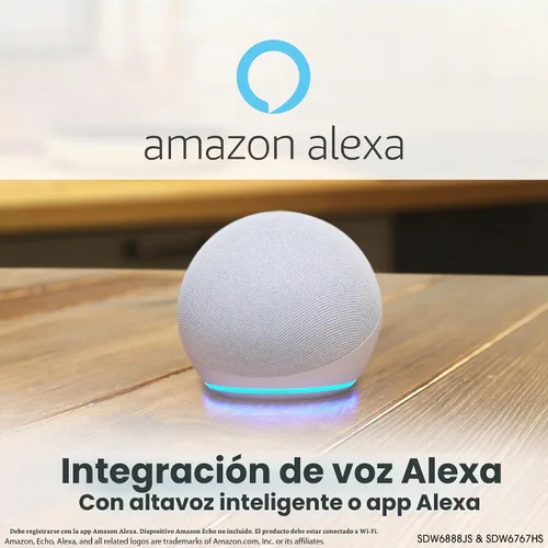 Vista 10 de Lavadora inteligente SHARP SDW6767HS. Funciona con Alexa. Incluye luces LED interiores, interior de acero inoxidable, secado con calor y asistencia
