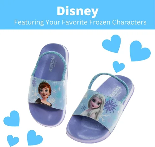 Vista 2 de Disney Minnie Mickey Encanto Lightning McQueen Lilo n Stich Sandalias de playa sin cordones con correa trasera (bebéniño pequeño)