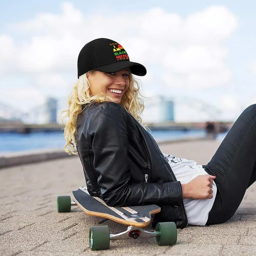 Vista 8 de I Am Black History Month - Gorra de béisbol deportiva con diseño del orgullo afroamericano