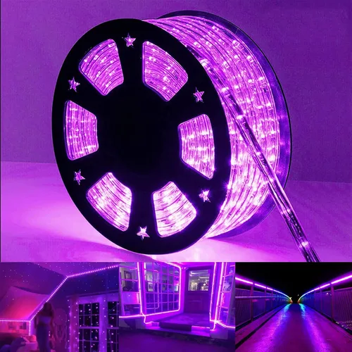 Vista 16 de Serie de luces LED de 50 pies con 360 luces LED, tubo flexible conectable con 8 modos, iluminación LED a prueba de agua para interiores