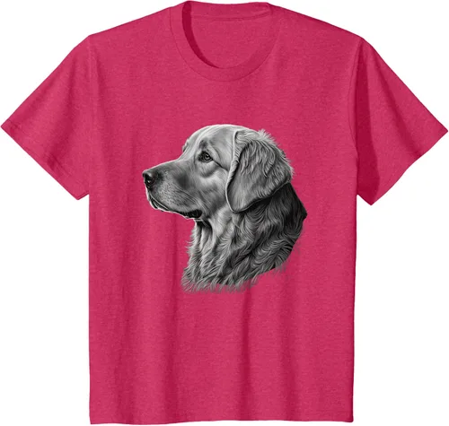 Vista 60 de Camiseta divertida Golden Retriever, Negro