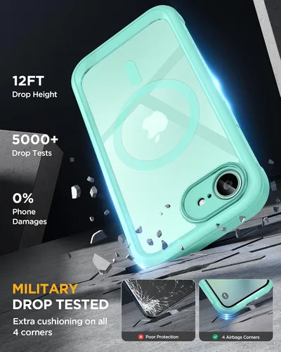 Vista 127 de Miracase Serie de vidrio para iPhone 11 de 6.1 pulgadas, funda protectora de cuerpo completo resistente mejorada con protector de pantalla de vidrio