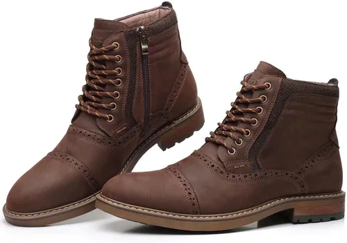 Vista 2 de Arkbird Mens Chelsea Boots, Stylish and Comfort Leather Chukka Ankle Boots with Zipper