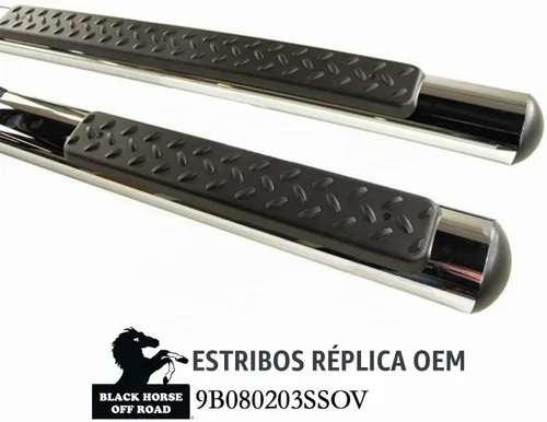 Vista 4 de Black Horse - Juego de peldaños laterales de acero inoxidable compatible con Jeep Grand Cherokee 11-21
