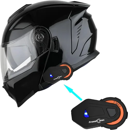 Vista 13 de 1Storm Casco modular de motocicleta para calle con doble visera abatible, protección solar de cara completa HJK920