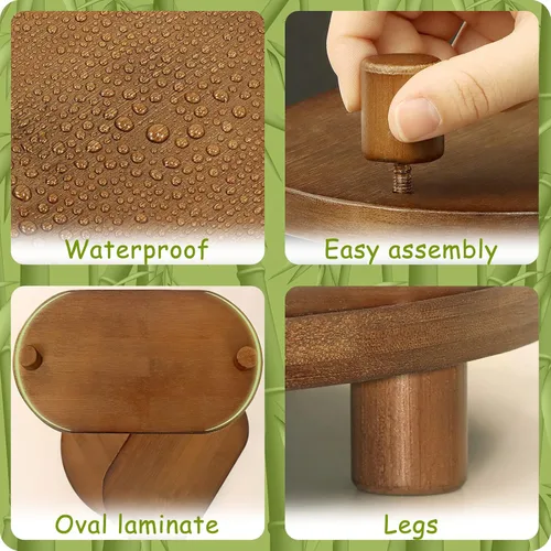 Vista 5 de JMLHMXC Soporte de bambú para plantas de interior y exterior, estante para plantas de 3 niveles, soporte de esquina alto para plantas para sala
