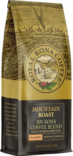 Vista 7 de ROYAL KONA COFFEE - Café molido tostado medio, sabor a chocolate y macadamia, 8 onzas