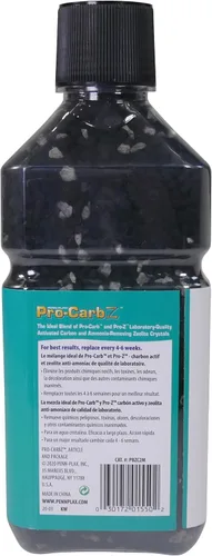 Vista 2 de Penn-Plax Pro-Carb Z contiene carbón activado y zeolita para agua cristalina y saludable de acuario, 34 onzas, modelo: PBZC2M