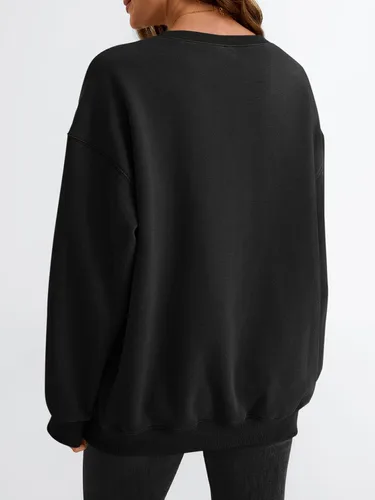 Vista 4 de EFAN Sudaderas de gran tamaño con cuello redondo Y2K recortadas sudaderas con capucha para otoño, moda 2025, adolescentes y niñas, lindo suéter