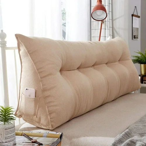 Vista 13 de Cojín triangular de cuña para respaldo de cama, almohada de apoyo de posicionamiento, almohada de lectura para sofá cama, oficina, almohadilla