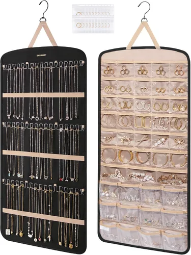 Vista 22 de Bolsas para joyería BAGSMART 50 piezas, pequeñas bolsas con cierre de cremallera para anillos, 5 x 7.6 cm, PVC, para empaquetado de aretes