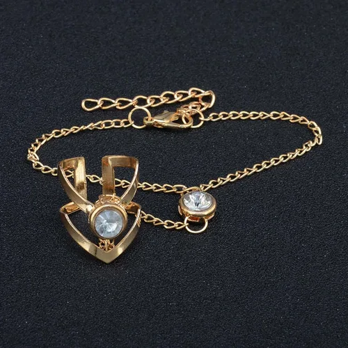 Vista 4 de Pulsera para niñas adolescentes anillo geométrico con punta de flecha con cadena de dedo pulseras elásticas de joyería bohemia oro talla única