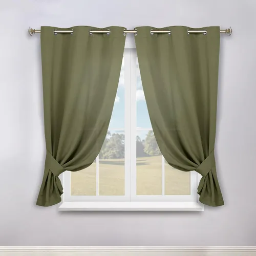 Vista 80 de Superior Blackout Curtains, Room Darkening, Bedroom, Drapes, Kitchen, Living Room Window Accents, Sun Blocking, Thermal, 2 Pack, Solid Blackout