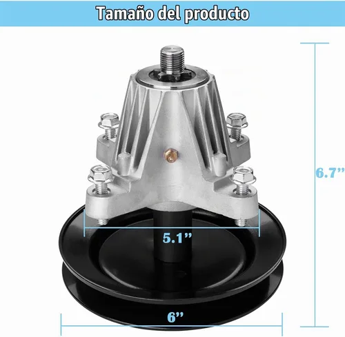 Vista 5 de 918-04822B - Conjunto de husillo para cortacésped Cub Cad et LTX 1040, husillo de cubierta compatible con cortacéspedes Craftsman Troy Bilt Pony