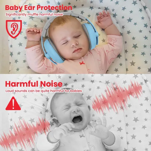 Vista 20 de Auriculares de bebé para protección contra el ruido, color blanco