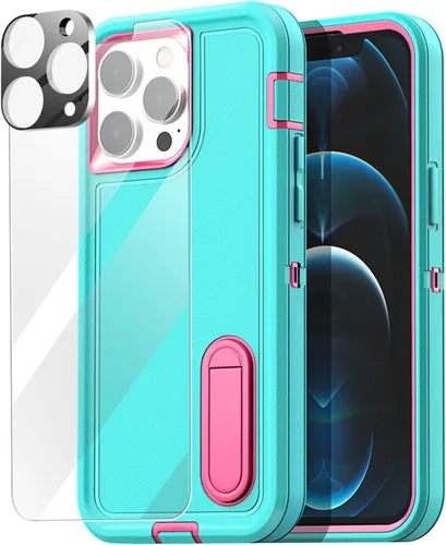 Vista 8 de AICase Funda para iPhone 12 Pro Max (6.7"), resistente protección contra caídas, cuerpo completo, a prueba de golpes, a prueba de polvo, protección