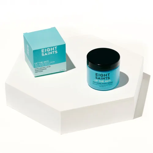 Vista 2 de Eight Saints Skin Care Up the Night Cream Crema hidratante facial para reducir líneas finas y arrugas, crema antienvejecimiento natural y orgánica