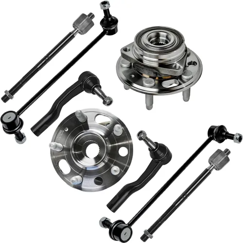 Vista 132 de Detroit Axle - Kit de suspensión delantera 4WD para Nissan Frontier Pathfinder Xterra, 2 cubos de rodamientos de ruedas, 2 brazos de control