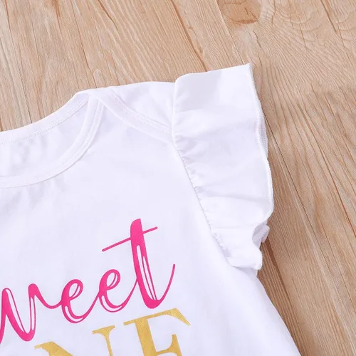 Vista 6 de Traje de bebé niña de primer cumpleaños para niña traje de cumpleaños para niña traje de bebé dulce un body