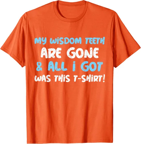 Vista 44 de My Wisdom Teeth Are Gone! Camiseta divertida de muelas del juicio, Negro