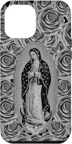 Vista 25 de Funda para iPhone 14 Pro Max Our Lady Virgen De Guadalupe Virgen María Floral