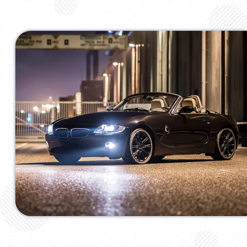 Vista 6 de PENSUN Parrilla de riñón delantera para BMW Z4 2003-2008 parachoques delantero E85 E86 Coupe Roadster cromado, 2 piezas