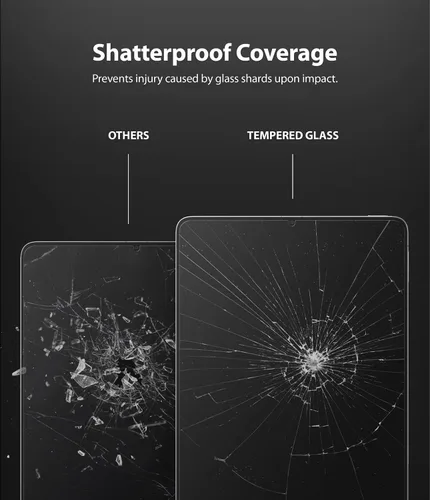 Vista 4 de Ringke Protector de pantalla de vidrio templado compatible con Xiaomi Pad 5 / Xiaomi Pad 5 Pro (11 pulgadas) Película protectora de vidrio
