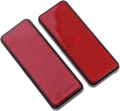 Vista 2 de Kesoto Reflectores cuadrados rojos universales para motocicletas, ATV, motos, motocross, 2