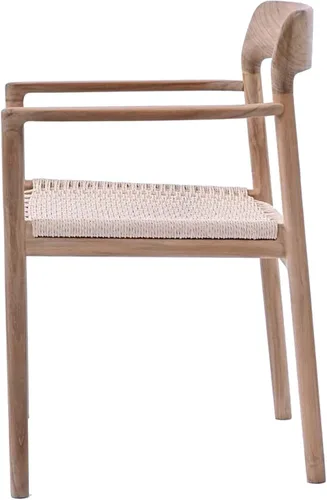 Vista 4 de Silla de comedor, 57×52×76×43cm, Natural