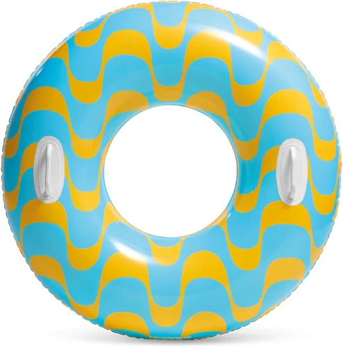 Vista 3 de INTEX Tubo inflable 59256 Wavy Dreams: asas de agarre resistentes, 36 pulgadas de diámetro, capacidad de peso de 132 libras, un tubo, el color puede