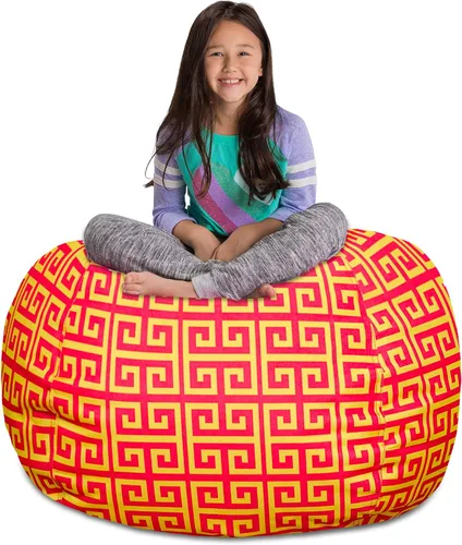 Vista 34 de Posh Creations Funda de puf para niños con almacenamiento para animales de peluche - Organizador de juguetes para niños, Mediano 68.58 cm - Lona