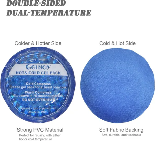 Vista 2 de Parches de ojo de hielo para ojos hinchados, almohadilla de parche médico refrescante para ojos de gel, paquete de gel para terapia fría y caliente