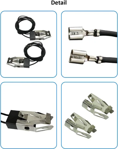 Vista 3 de Paquete de 2 receptáculos de elementos WB2X8228 y kit de cables compatible con GE Electric Ranges quemadores de estufa eléctrica, piezas de Paquete 2