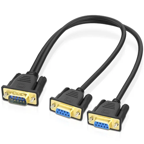 Vista 8 de MEIRIYFA DB9 RS232 1 hembra a 2 macho y cable adaptador divisor en Y