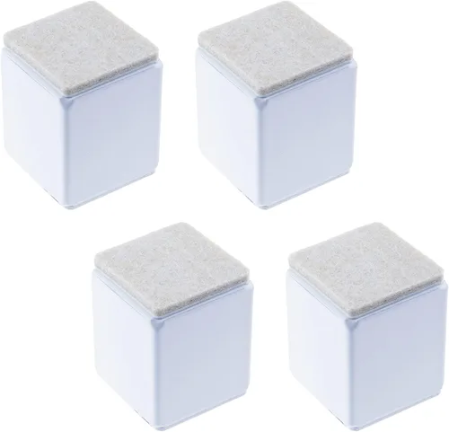 Vista 17 de 2" Elevadores autoadhesivos para cama y muebles, elevadores de muebles con adhesivo para camas, mesas y sillas, elevadores de cama de acero