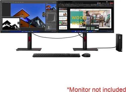 Vista 7 de Lenovo ThinkCentre M70q Gen 5 Tiny Desktop, 8GB DDR5 RAM, 256GB PCIe SSD, 1L Mini PC MFF computadora con Office 365, Intel 10-Core i5-14400T, WiFi