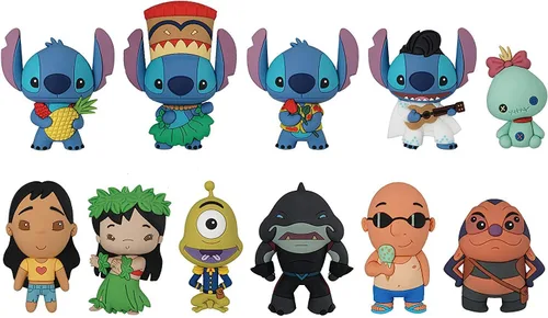 Vista 2 de Disney Lilo & Stitch Series 2 - Bolsa de espuma 3D para llavero, multicolor