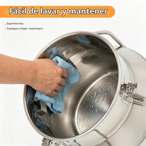 Vista 6 de Lata de leche de acero inoxidable de 3.17 galones, jarra de leche de 12L