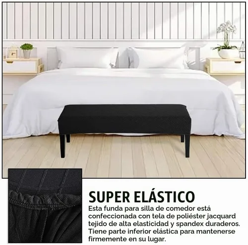 Vista 5 de Balana Fundas de banco de comedor jacquard, funda tapizada de elastano elástica, antipolvo, extraíble, lavable, protector de asiento para sala